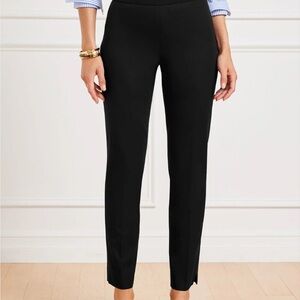 TALBOTS CHATHAM COTTON BI-STRETCH SLIM ANKLE PANTS (BLACK)